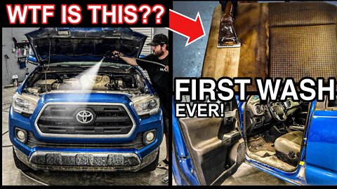 Deep Cleaning The Nastiest Toyota Tacoma Ever! Insanely Satisfying Car Detailing TRANSFORMATION!