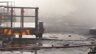 SOUTH AFRICA - Durban - Fire at Jumbo's towing yard (Videos) (mGT)