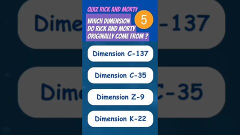 🎬 QUIZ_RICK_AND_morty: Which dimension do Rick and Morty originally come from? #rickandmorty #shorts