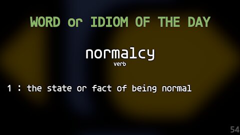 Word Of The Day #054 - Normacy