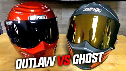 Simpson Outlaw Bandit vs Ghost Bandit Helmet. LESS IS MORE!