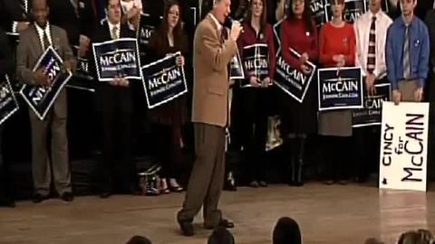 Bill Cunningham attacks Barack Obama during 2008 McCain campaign stop in Cincinnati