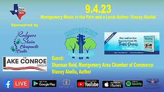 9.4.23 - Montgomery Music in the Park and a Local Author- Stacey Abella! - Conroe Culture News