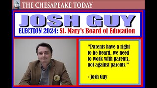 Election 2024: St. Mary's Board of Education interview of Josh Guy