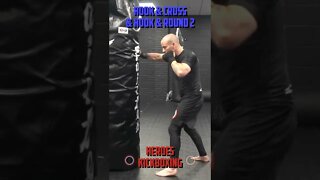 Heroes Training Center | Kickboxing "How To Double Up" Hook & Cross & Hook & Round 2 BH | #Shorts