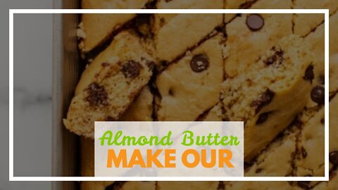 Almond Butter Chocolate Chip Cookie Bars