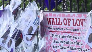 The 500th Wall of Love went up in Cleveland today to honor 14 year-old Alianna Defreeeze, who disappeared in 2017, her body being found later in an abandoned home in Cleveland.