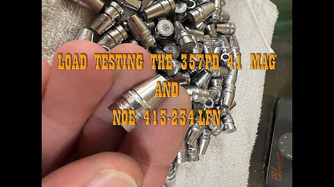 Load testing the Smith and Wesson 357PD 41 mag with the NOE 413-234-LFN
