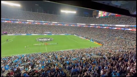 ENTIRE Stadium Sings National Anthem At Major League Soccer Game After Mic Malfunction