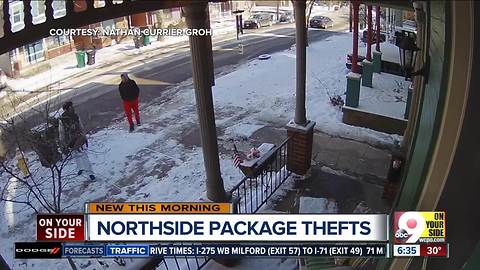 Northside neighbors share info in search of package thieves