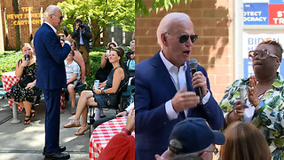 Biden ice-cream social Clown Show: "Billionaires' tax rate is 8.3%. We made them pay only 23%. So they're not paying 15%. I'm not joking. A lot of people still struggling since we ended the pandemic, since I ended the pandemic..."