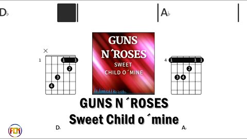 GUNS N´ROSES Sweet child o´mine - Guitar Chords & Lyrics HD
