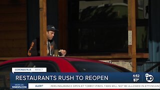 Restaurants move fast to reopen
