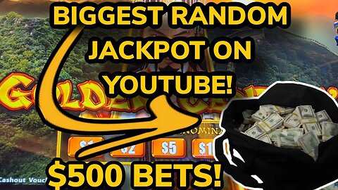 $500 BETS BIGGEST RANDOM JACKPOT ON YOUTUBE!