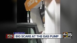 Arizona woman gets big scare at gas pump