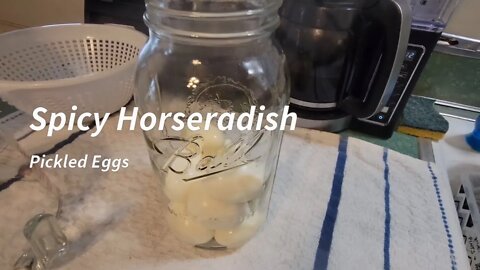 Spicy Horseradish Pickled Eggs