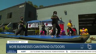 More businesses can expand outdoors