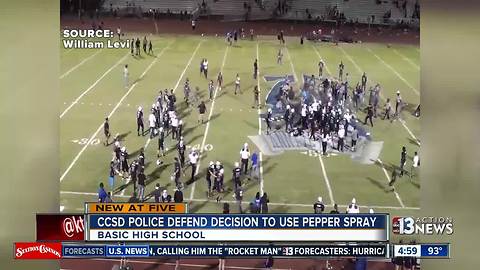 CCSD Police explain use of pepper spray at high school football game