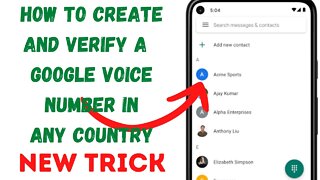 how to create a Google voice number | how to create and verify Google voice number in any country