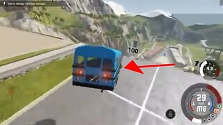 Yeet The School Bus Off The Ledge In Beamng Drive