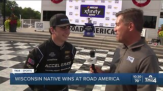 Wisconsin driver Sam Mayer wins on home-state track