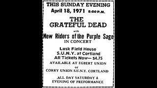 [AUDIO] Grateful Dead - Lusk Field House - SUNY - Cortland, NY April 18, 1971 (FULL SHOW SOUNDBOARD)