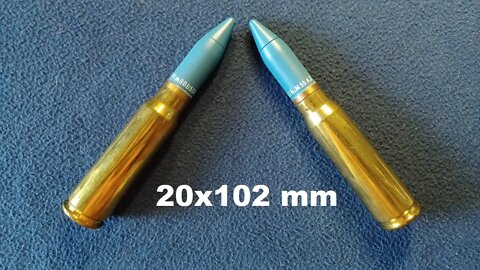 SHOW AND TELL [98] : 20x102mm M55A3 Training Rounds, used. Now Inert paperweights, display items