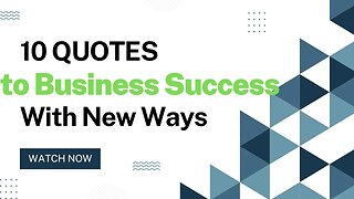 10 Business Success Quotes for Happy Life YouTube Video