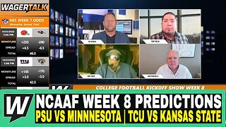 Happy Hour CFB Kickoff Show | NCAAF Week 8 Predictions | PSU vs Minnesota | TCU vs Kansas State