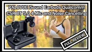 PALOVUE iSound True Wireless Earbuds Qualcomm 4-Mic, Unboxing, Manual, Microphone Test, FULL REVIEW