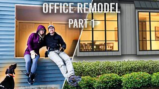 We Cut A GIANT Hole In Our HOUSE! // Office Remodel Part 1
