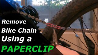 Remove Bike Chain Using Paper Clip