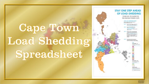 Cape Town Load Shedding Spreadsheet