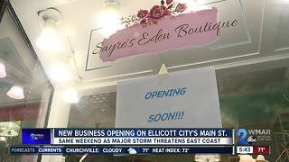 New business opening on Ellicott City's Main St.