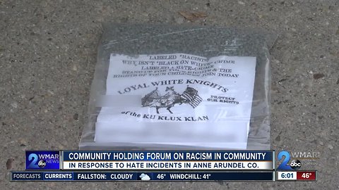 Forum to address rash of hate/bias incidents in Anne Arundel County