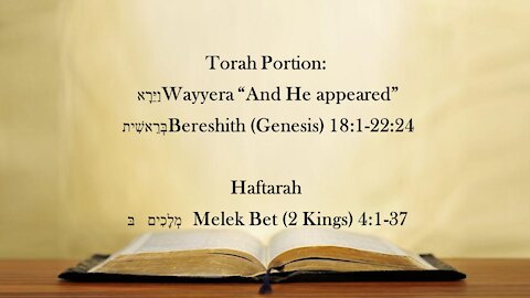 Torah Portion Wayyera 103021