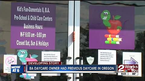 BA daycare owner had previous daycare in Oregon