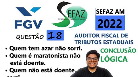 Quem tem azar não sorri |QUESTÃO 18 da SEFAZ AM 2022 Banca FGV Auditor fiscal de tributos estaduais