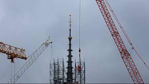 Notre Dame reveals new spire and golden rooster as scaffolding removed