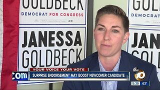 Surprise endorsement may boost new congressional candidate