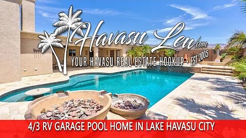 Lake Havasu 4 Bedroom RV Garage Pool Home 2860 Corral Dr MLS 1026867