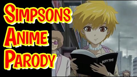 There Is A Simpsons Anime Death Note Parody #anime #simpsons