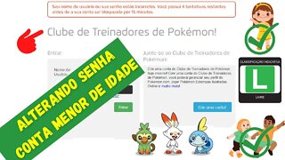 COMO ALTERAR SENHA POKÉMON TRAINER CLUB