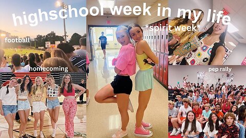 High School Week in My Life - Vlog: Spirit Week, Homecoming, Football, Pep Rally, Friends, & More!