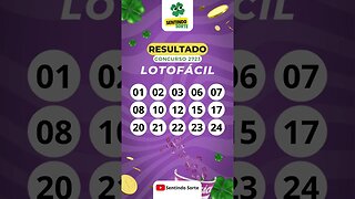 🍀 Resultado LOTOFACIL 2723 | Sentindo Sorte #shorts