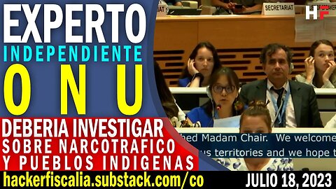 🔴 Experto independiente ONU sobre Colombia debería investigar sobre narcotráfico y pueblos indígenas