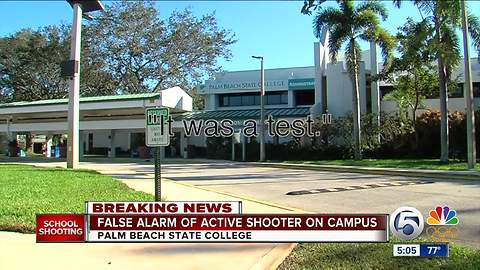 False alarm of acive shooter on campus