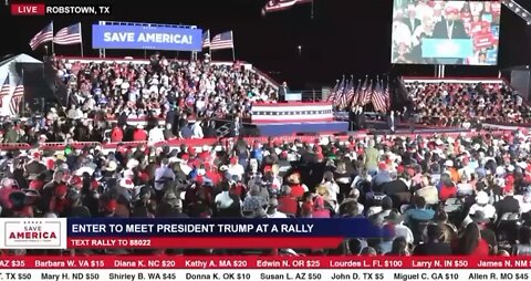 Trump Rally crowd in Texas breaks out and sings "The Star-Spangled Banner”