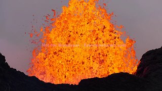 Hawaii Kilauea Volcano Lava Stock Footage in 4K
