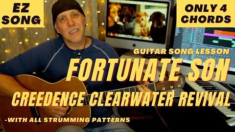 Creedence Clearwater Revival Fortunate Son guitar song lesson CCR w/ Tabs